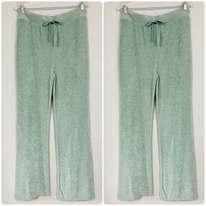 THREAD & SUPPLY 🪜 Sage Terry Cloth Wide-Leg Lounge Pants - Size L